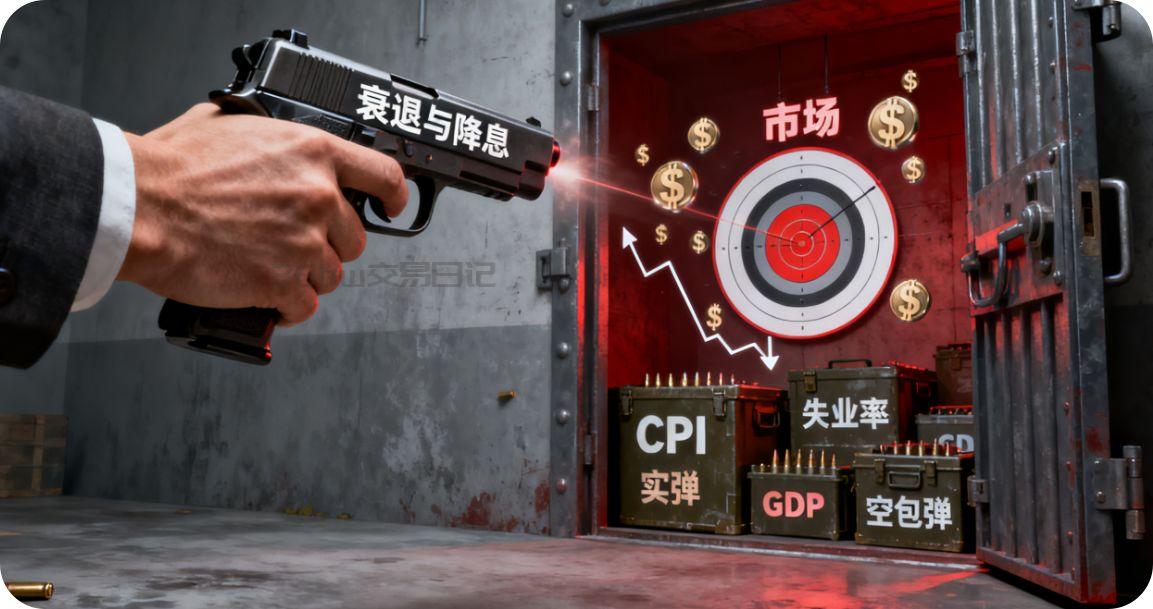 市场已扣动交易“衰退与降息”的扳机，现在唯一的问题是，弹药库（官方数据）里装的是实弹还是空包弹。